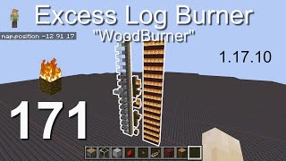 How to build an Excess Log Burner (1.17.10) - Minecraft Bedrock Tutorials(171)