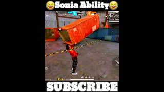 Sonia Character Ability 🔥 Free Fire New Character Sonia Ability Test 😂 #shorts #shortsfeed #Wff007