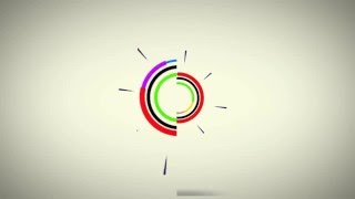 2D Minimal Colorfull Rainbow Glitch Flat Logo Animation Sting