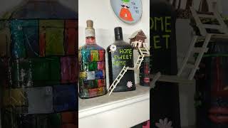 House Bottle Art | Bottle Painting Ideas | Bottle Art | Youtube Shorts