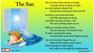 Grade 7 English The Sun (poem-3)