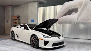 Lexus LFA in red white and black scale model cars