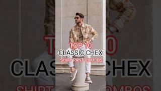 TOP 10 CLASSIC CHEX PRINT SHIRT PANT COMBOS🔥EVER TRENDING#chex#printedshirts#shirts #shorts#ytshorts