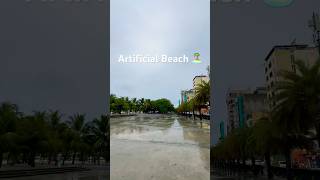 Maldives Artificial Beach 🏝️ #maldives #youtubeshorts #travel #malecity #themalevloggar