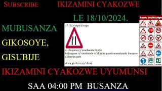 AMATEGEKO Y’UMUHANDA🚨🚔IBIBAZO N’IBISUBIZO🚨🚔BY’IKIZAMI CY’URUHUSHYA RWAGATEGANYO CYAKOZWE 17810/ 2024