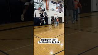 Crazy 🤯 #different #ballislife #ones #basketball #tmc #hoopers #dunk #block #1v1 #scary #crazy #nba