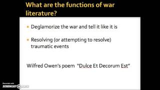 Introduction to War Literature: Wilfred Owen