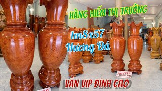 Lục Bình Vip Gỗ Hương Đá 1m8x57 Vân Tuyển Chọn