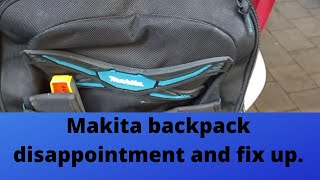 Makita Backpack. Not too bad, Not too good.