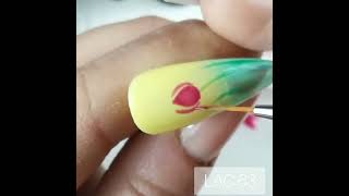 🌷 Tulip Nail Art  Tutorial 🐣