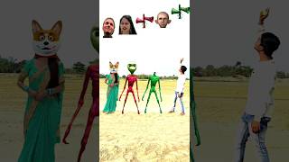 Red siren, green siren, dancing girl vs Me head matching new game magical video #viral #vfx