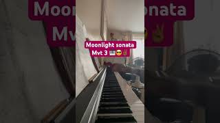 Beethoven - Moonlight sonata mvt 3 🎹✨😎✌🏾 #sonata #classical #practise