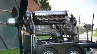 Rolls Royce Merlin vs Griffon Aircraft Engines Cold Starting Up