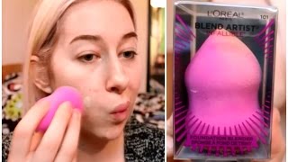 L'Oreal Blend Artist Infallible Foundation Blender Sponge Review and Demo