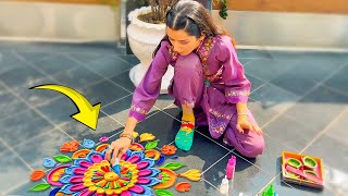 Neetu ki Special Diwali Rangoli 😍 Sasural Wale Khush ho gaye !