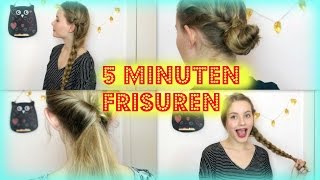 5 MINUTEN FRISUREN - einfach & schnell ★♥