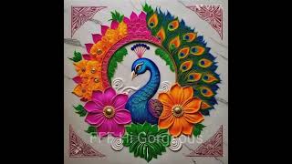 #peacock #rangoli #Diwali #indianfestival #FFF #trend #home #decoration #laxmi