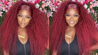 Red Hair Is In😍😍| Burgundy Wig Install😍|Double Swoop Ponytail Ft. Hermosa Hair😍