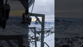 Chill day at the top of Snowbasin at 7 AM before the lifts open￼ ☀️🌅🌄