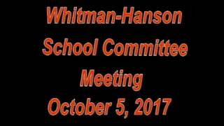 School Committee 10/5/17