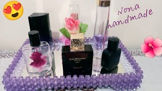 منظم/ستاند/حامل للعطور والمكياج من الخرز بطريقة سهلة جدا how to make abeaded perfume organizer