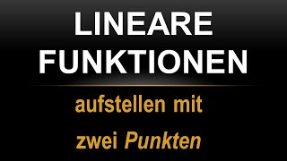 Geraden mit 2 Punkten aufstellen