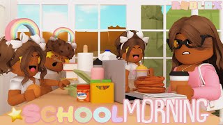 Family's FIRST DAY OF SCHOOL! *MORNING ROUTINE* Roblox Bloxburg Roleplay