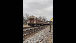 MBTA Train in Shirley w/ Lots of Horns  #train #hornshow  #mbta