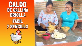 Preparando un rico y delicioso caldo de gallina🐔🤤