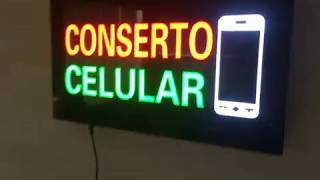 Placa Luminosa Painel Letreiro Conserto Celular Bivolt - Duki Shop