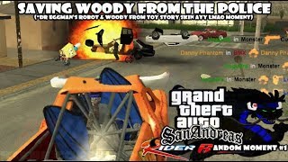 SAVING WOODY FROM THE POLICE - GTA San Andreas - Random Moment #1