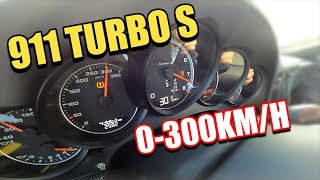 911hp PORSCHE 911 TURBO S.. 0-300km/H