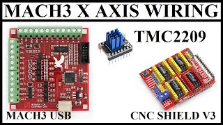 CNC BUILD PART 31 - WIRING MACH3 USB BOB + CNC V3 SHIELD + TMC2209 ДРАЙВЕР ДЛЯ ОСИ X