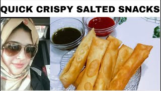 QUICK CRISPY SALTED POTATO SNACK || CRISPY POTATO SNACKS 5 MINUTES SNACKS