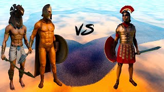 3,000,000 SPARTANS with EGYPTIANS vs 600,000 PRAETORIAN ROMAN GENERALS | UEBS 2