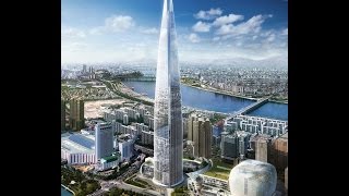 Update 3/2017 Lotte World Tower 555m, 1819ft,123 fl comple New supertall for Seoul