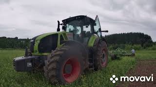 Дискуем на тракторе Claas Axion 940