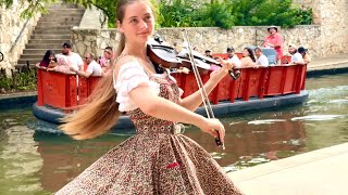 besame mucho in very romantic city San Antonio -Texas | Avelina Kushnir(violin cover)