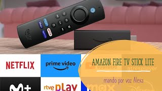 Amazon Fire TV Stick Lite con mando por voz Alexa | Lite (sin controles del TV), streaming HD