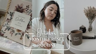 October Monthly Reset Routine | New Self-Care Planner,  New Intentions,  Prioritizing Myself