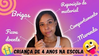 Criança de 4 anos pela Primeira vez na escola como Foi ?😳 Relato  @Juhlilas