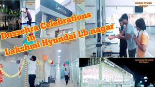 Dussehra celebrations in Hyundai service centre lb nagar Hyderabad