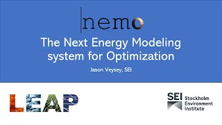 Introducing NEMO: The Next Energy Modeling system for Optimization