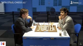 One mistake from Vidit and Jorden pounced - Tata Steel Chess Tournament 2022