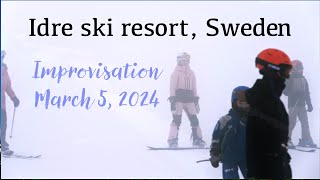 Slowmotion pictures from Idre ski resort Sweden - March 5, 2024 - Melker Stendahl piano