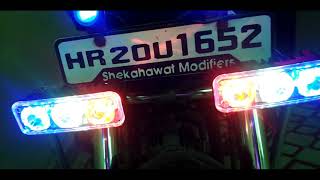 brightest police lights for bike || Shekhawatmodifiers