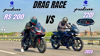 bajaj pulsar 220F 2024 vs bajaj pulsar rs 200 | drag race | the legend is back 🔥