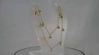 Estate NANIS 36inch 18k Gold Charm Necklace Amethyst Topaz ebay 112787884400