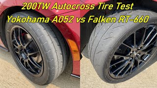 Autocross 200TW Tire Testing, Yokohama A052 vs Falken RT-660, 2019 Mazda Miata Club, SCCA C-Street