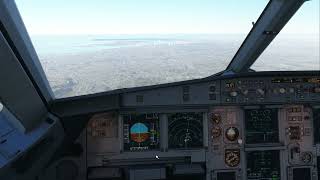 Fenix A320 RNAV Approach 27, Latin VFR KSAN